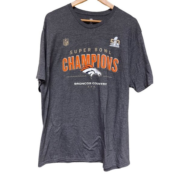 NFL Pro Line Other - NFL Denver Broncos Country Super Bowl 50 Champions Grey T-Shirt Size XL